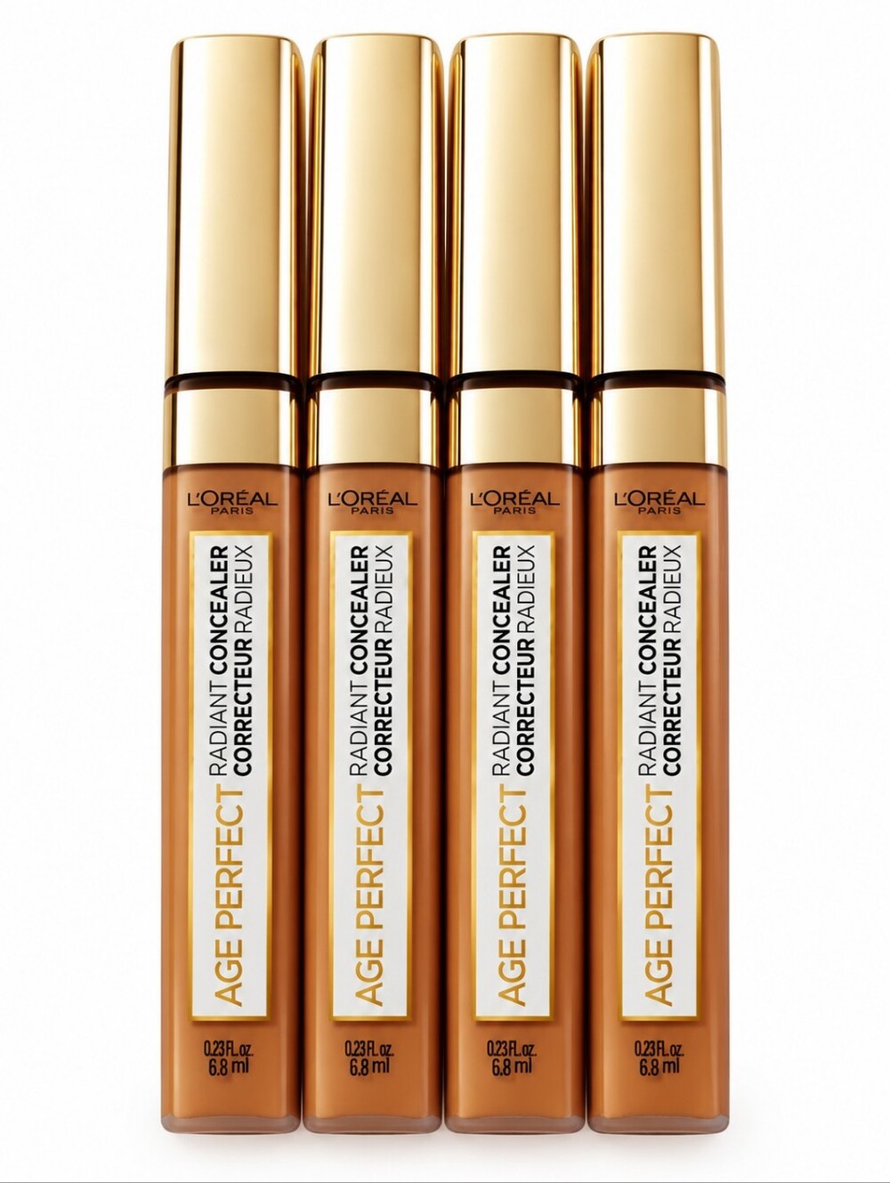 4 x L’Oréal Paris Age Perfect Radiant Concealer, 245 Golden Sun